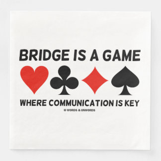 Bridge ist ein Spiel, in dem Kommunikation eine Sc Serviette