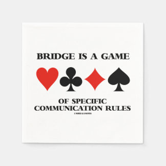 Bridge ist ein Spiel spezifischer Kommunikationsre Serviette