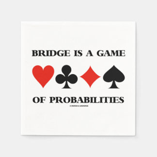 Bridge ist ein Spiel von Anzügen mit möglichen Kar Serviette
