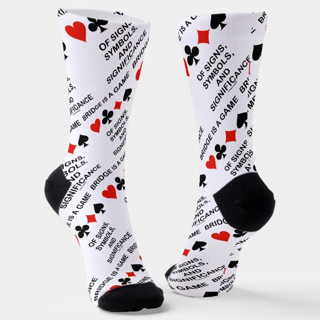 Bridge ist ein Spiel von Zeichen Symbole Bedeutung Socken (Gewinkelt)