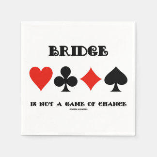 Bridge ist kein Glücksspiel mit vier Anzügen Serviette