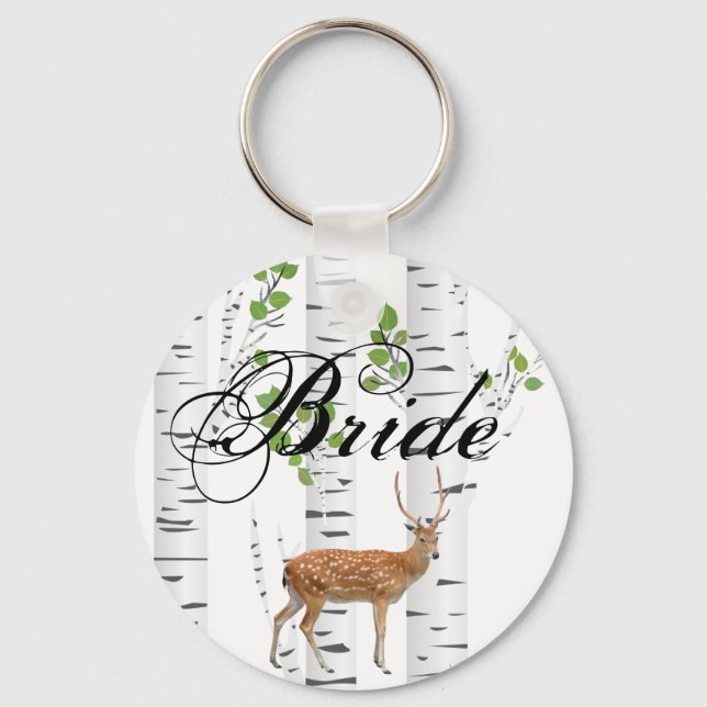 Bridge Key Chain Deer Buck Woodland Jagd Schlüsselanhänger (Vorderseite)