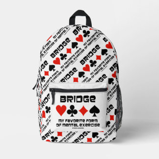 Bridge meine Lieblingsform der geistigen Übung 4 A Bedruckter Rucksack
