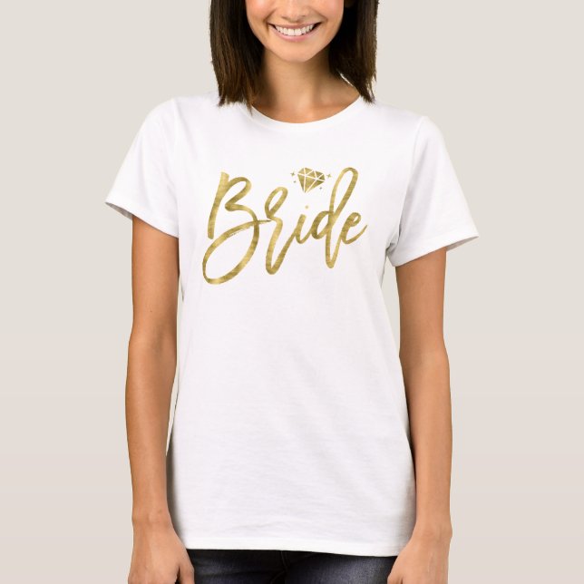 Bridge mit brillanter weißer Bachelorette T-Shirt (Vorderseite)