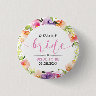 Bridge Modern Typografy Colorful Blume Kranz Button