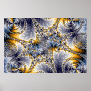 Bridge Network - Mandelbrot Fraktal Art Poster