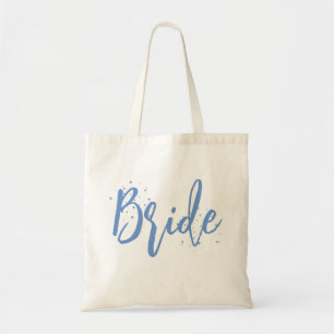 Bridge Niedlich Fun Calligraphy Script Simple Blue Tragetasche