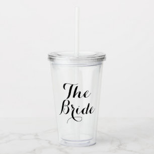 Bridge oder Bridesmaid Custom Kalligrafy Acryltrinkbecher