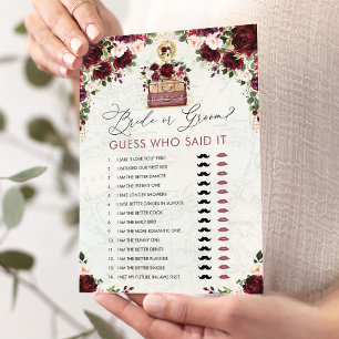 Bridge oder Groom Travel Map Brautparty Game Card Einladung