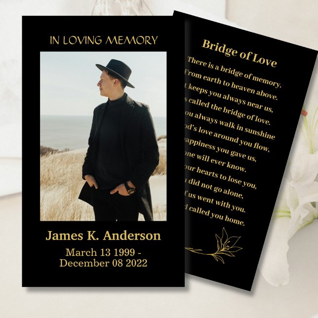 Bridge of Liebe Black Memorial Gebet Fotokarte Visitenkarte (Von Creator hochgeladen)