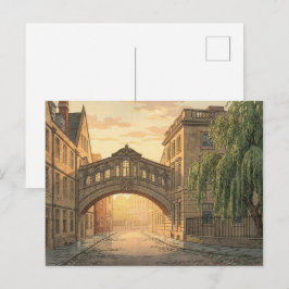 Bridge of Sighs in Oxford University Postkarte