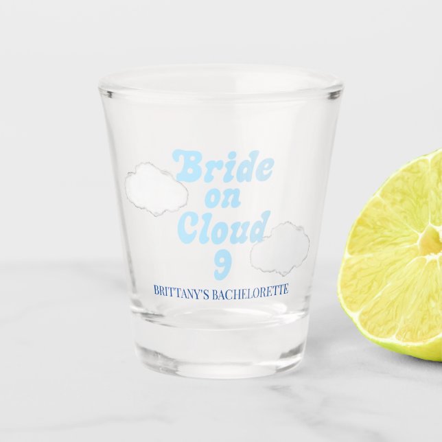 Bridge on Cloud 9 Bachelorette Hen Party Schnapsglas (Vorderseite)