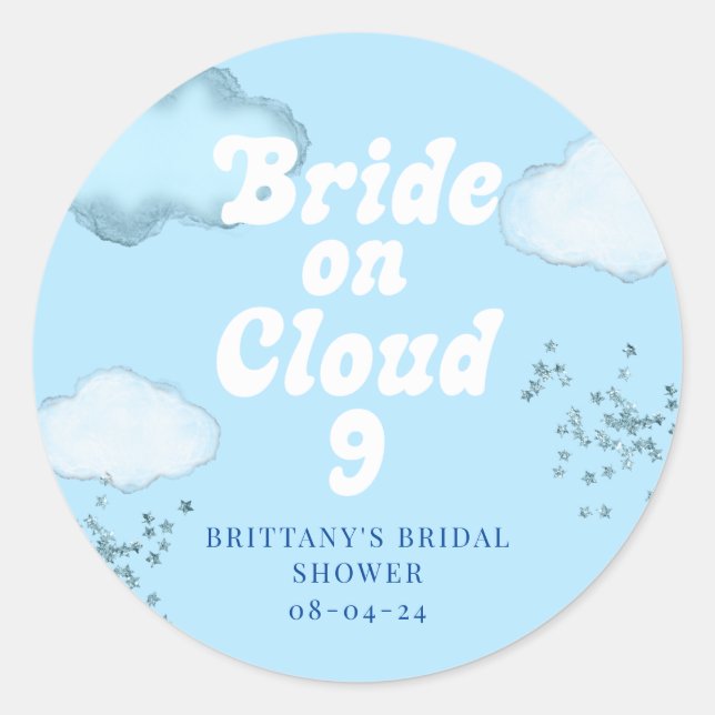 Bridge on Cloud 9 Brautparty Bachelorette Runder Aufkleber (Vorderseite)