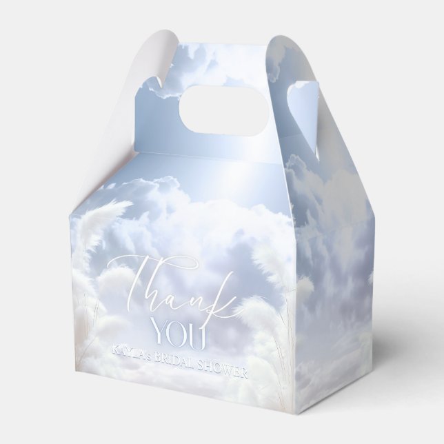 Bridge on Cloud Nine 9 Pampas Brautparty Geschenkschachtel (Vorderseite)