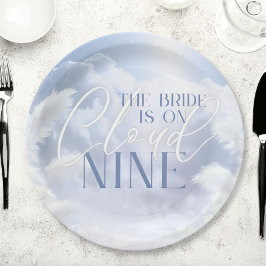 Bridge on Cloud Nine 9 White Pampas Brautparty Pappteller