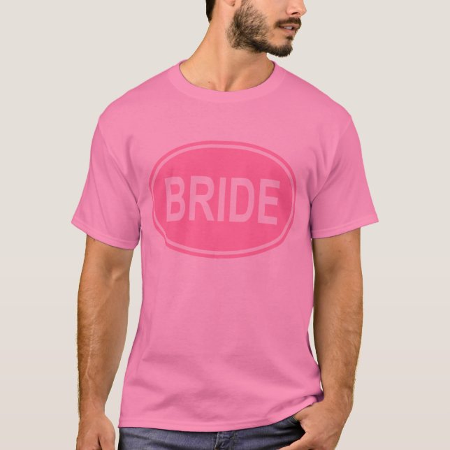 Bridge Oval Design in Rosa T-Shirt (Vorderseite)
