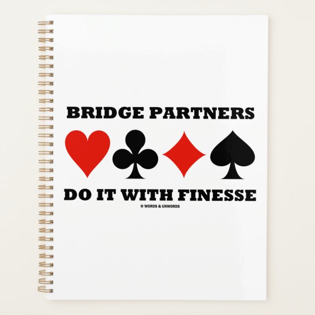 Bridge-Partner tun dies mit Finesse Four-Card-Anzü Planer (Vorderseite)
