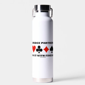 Bridge-Partner tun dies mit Finesse Four-Card-Anzü Trinkflasche