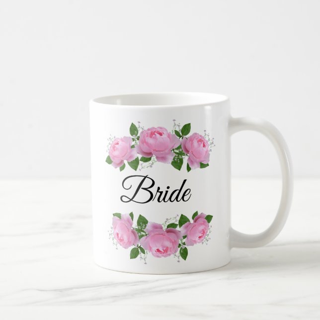 Bridge Pink Roses Personalisiert Kaffee Tasse (Rechts)
