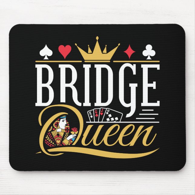 Bridge Queen Card Game Women Mousepad (Vorne)