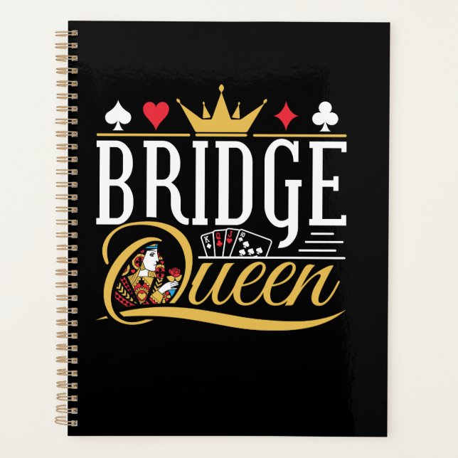 Bridge Queen Card Game Women Planer (Vorderseite)