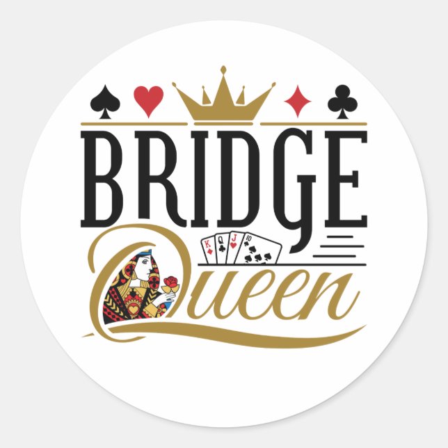 Bridge Queen Runder Aufkleber (Vorderseite)