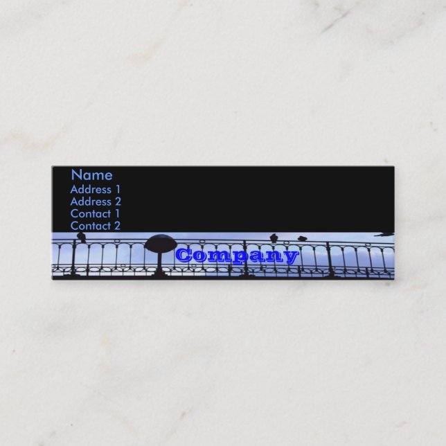 Bridge Railing Business Card Mini Visitenkarte (Vorderseite)