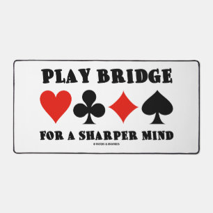 Bridge spielen für einen schärferen Verstand Vier Schreibtischunterlage