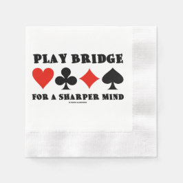 Bridge spielen für einen schärferen Verstand Vier  Serviette