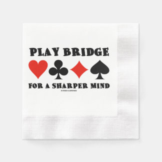 Bridge spielen für einen schärferen Verstand Vier  Serviette
