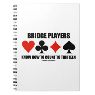 Bridge-Spieler wissen, wie man bis dreizehn zählen Notizblock
