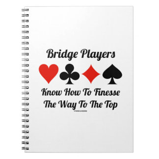 Bridge-Spieler wissen, wie man den Weg nach oben f Notizblock