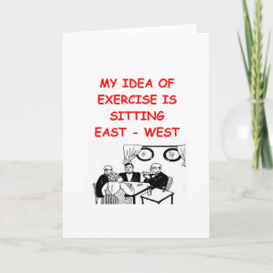 Bridge-Spieler Witz Karte