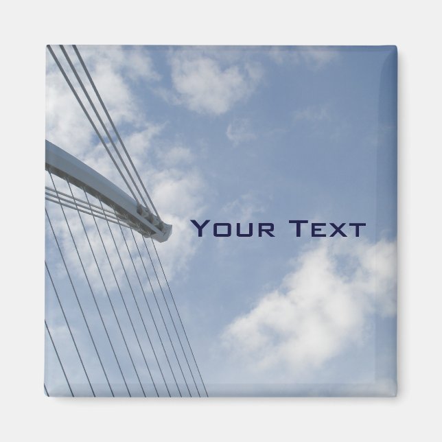 Bridge Spine and Cables Construction Art Magnet (Vorne)