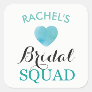 Bridge Squad Brautparty Stickers Aqua Heart