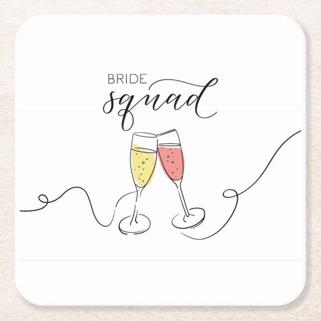 Bridge Squad Champagne Toast Paper Untersetzer (Vorderseite)