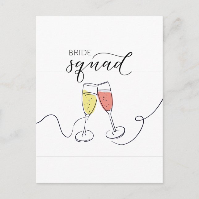 Bridge Squad Champagne Toast Postkarte (Vorderseite)