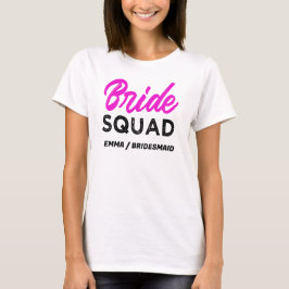 Bridge Squad Hot Pink Junggeselinnen-Abschied Brid T-Shirt