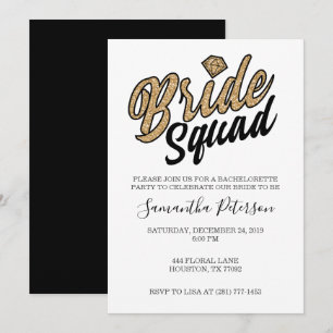 Bridge Squad Party Einladung-Gold & Black Einladung