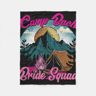 Bridge Squad Retro Camping Camp Junggeselinnen-Abs Fleecedecke