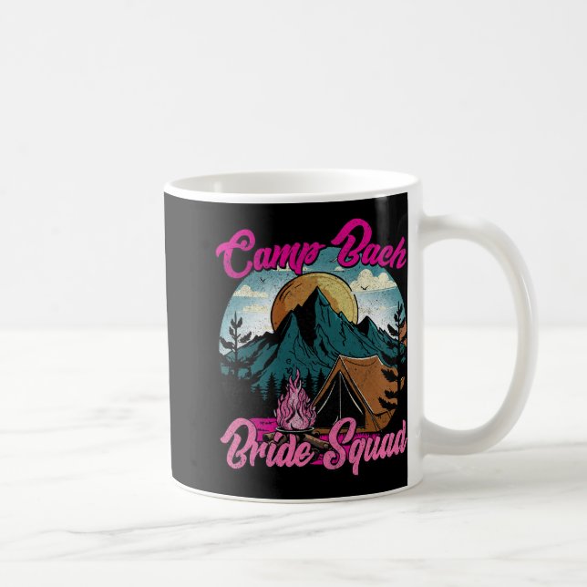 Bridge Squad Retro Camping Camp Junggeselinnen-Abs Kaffeetasse (Rechts)