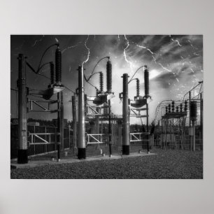Bridge St Power Substation 2 - Spokane Washington Poster