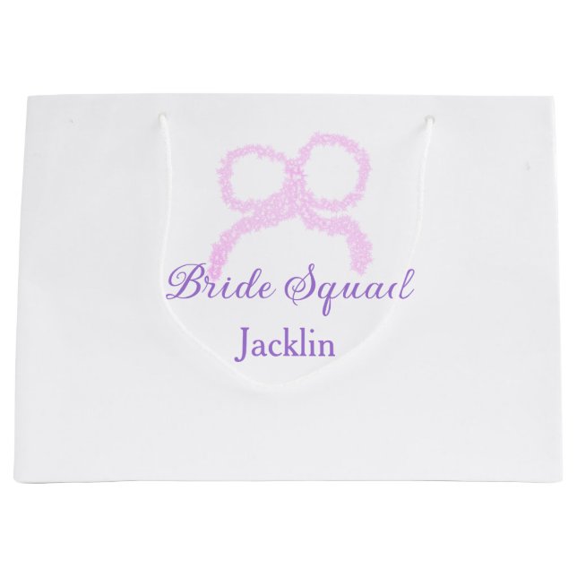 Bridge-Staffel Rosa Glitzer Bugstar Bräunungsname Große Geschenktüte (Vorderseite)