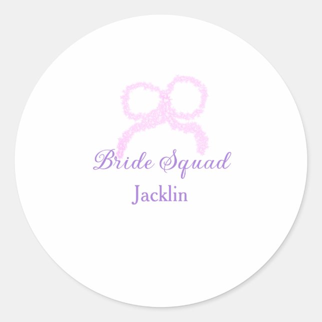 Bridge-Staffel Rosa Glitzer Bugstar Bräunungsname Runder Aufkleber (Vorderseite)