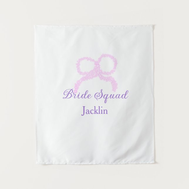 Bridge-Staffel Rosa Glitzer Bugstar Bräunungsname Wandteppich (Vorderseite)