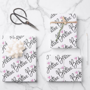 Bridge Stamm Wrapping Paper Flat Sheet Set 3 Geschenkpapier Set