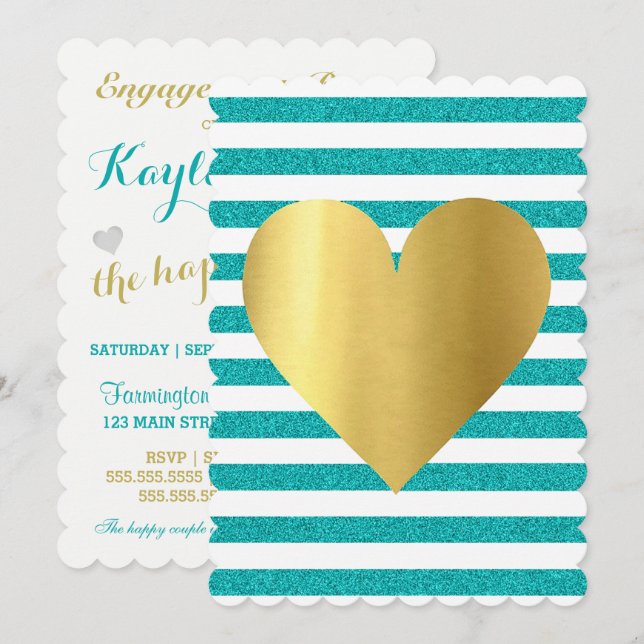 Bridge Summer Lovin Aquamarines Blue Soiree Party Einladung (Vorne/Hinten)