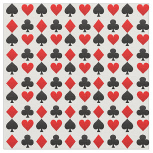 Bridge Symbole von Herzen, Pik. Diamanten, Clubs Stoff