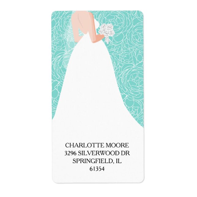 Bridge to Be Brautparty Türkis Rücksendeadresse (Vorne)