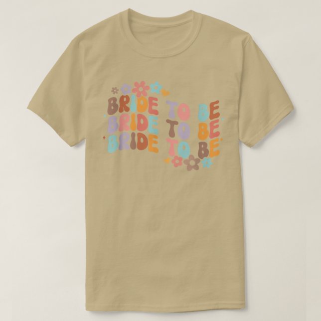 Bridge To Be & Bridesmaid Brautparty Groovy Bach T-Shirt (Design vorne)